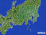 関東・甲信地方のアメダス実況(風向・風速)(2016年07月20日)