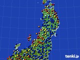 東北地方のアメダス実況(日照時間)(2016年07月21日)