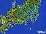 関東・甲信地方のアメダス実況(日照時間)(2016年07月21日)