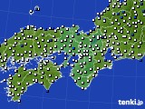 近畿地方のアメダス実況(風向・風速)(2016年07月21日)
