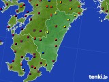 宮崎県のアメダス実況(日照時間)(2016年07月22日)