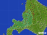 道央のアメダス実況(気温)(2016年07月22日)