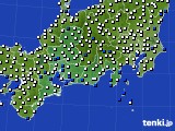 2016年07月22日の東海地方のアメダス(風向・風速)
