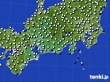 2016年07月23日の東海地方のアメダス(風向・風速)