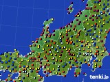 北陸地方のアメダス実況(日照時間)(2016年07月24日)