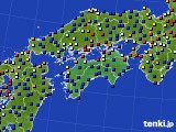 四国地方のアメダス実況(日照時間)(2016年07月24日)