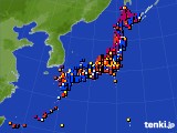 アメダス実況(日照時間)(2016年07月24日)