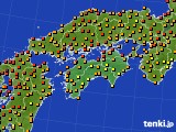 四国地方のアメダス実況(気温)(2016年07月24日)
