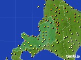 2016年07月24日の道央のアメダス(気温)