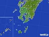 鹿児島県のアメダス実況(風向・風速)(2016年07月24日)