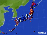 アメダス実況(日照時間)(2016年07月25日)