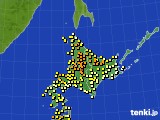 北海道地方のアメダス実況(気温)(2016年07月25日)