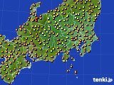 2016年07月25日の関東・甲信地方のアメダス(気温)