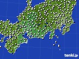 2016年07月25日の東海地方のアメダス(風向・風速)