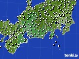 2016年07月26日の東海地方のアメダス(風向・風速)