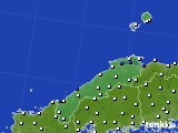 2016年07月26日の島根県のアメダス(風向・風速)