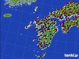 九州地方のアメダス実況(日照時間)(2016年07月27日)