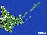 道東のアメダス実況(風向・風速)(2016年07月27日)