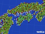 四国地方のアメダス実況(日照時間)(2016年07月28日)