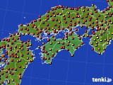 四国地方のアメダス実況(気温)(2016年07月28日)