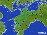 愛媛県のアメダス実況(日照時間)(2016年07月31日)