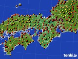 近畿地方のアメダス実況(気温)(2016年07月31日)