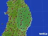 岩手県のアメダス実況(気温)(2016年07月31日)