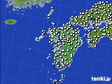 2016年07月31日の九州地方のアメダス(風向・風速)