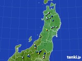 東北地方のアメダス実況(降水量)(2016年08月01日)