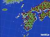 九州地方のアメダス実況(日照時間)(2016年08月01日)