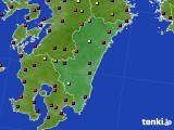 2016年08月01日の宮崎県のアメダス(日照時間)