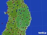 岩手県のアメダス実況(日照時間)(2016年08月01日)