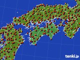 四国地方のアメダス実況(気温)(2016年08月01日)