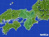 近畿地方のアメダス実況(降水量)(2016年08月02日)