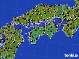 四国地方のアメダス実況(日照時間)(2016年08月02日)