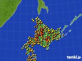 北海道地方のアメダス実況(気温)(2016年08月02日)