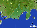 静岡県のアメダス実況(気温)(2016年08月02日)