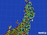 東北地方のアメダス実況(日照時間)(2016年08月03日)