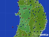 2016年08月03日の秋田県のアメダス(日照時間)