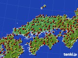 2016年08月03日の中国地方のアメダス(気温)