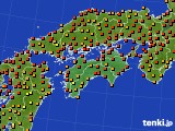 四国地方のアメダス実況(気温)(2016年08月03日)