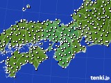 2016年08月03日の近畿地方のアメダス(風向・風速)