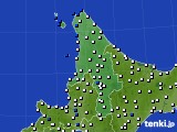 道北のアメダス実況(風向・風速)(2016年08月03日)