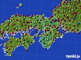 近畿地方のアメダス実況(日照時間)(2016年08月05日)