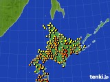 北海道地方のアメダス実況(気温)(2016年08月05日)