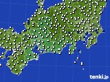 2016年08月05日の東海地方のアメダス(風向・風速)