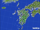 九州地方のアメダス実況(風向・風速)(2016年08月05日)