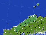 2016年08月05日の島根県のアメダス(風向・風速)
