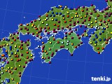 四国地方のアメダス実況(日照時間)(2016年08月06日)