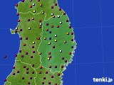 岩手県のアメダス実況(日照時間)(2016年08月06日)